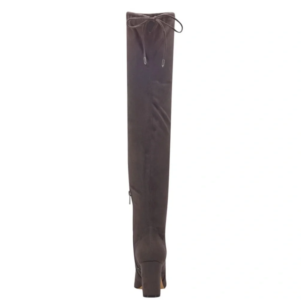 Marc Fisher ULONA OVER THE KNEE FASHION BOOTS pointed toe grey Size 8,5 NWOT